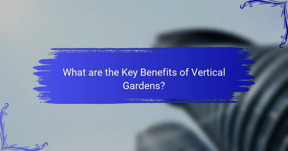 What are the Key Benefits of Vertical Gardens?